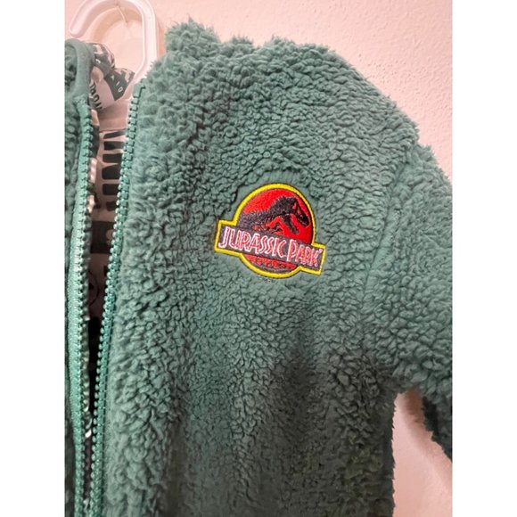Jurassic Park Reversible Winter Jacket Green Toddler Size 2 Dinosaur - Picture 6 of 13